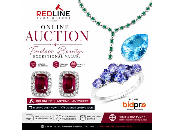 Jewellery Auction *Includes Certificates 2-5 Aug.